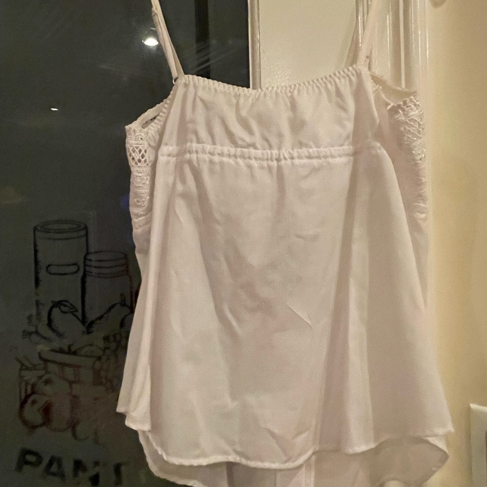 New, DKNY white camisole size XL button down